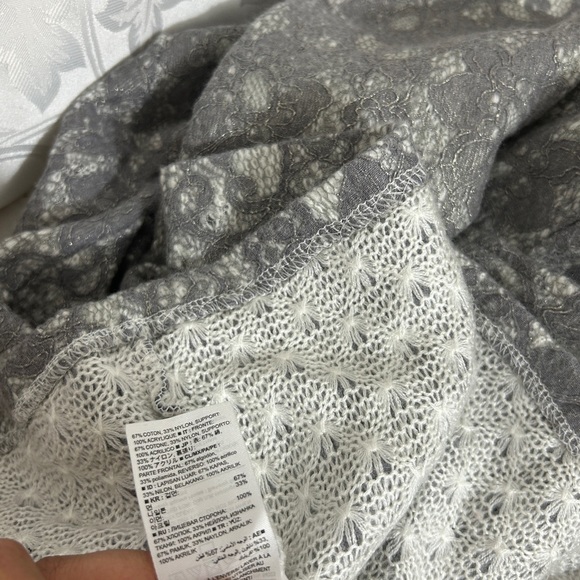 Banana Republic Silver Eyelet Shimmer Long Sleeve - Picture 9 of 9